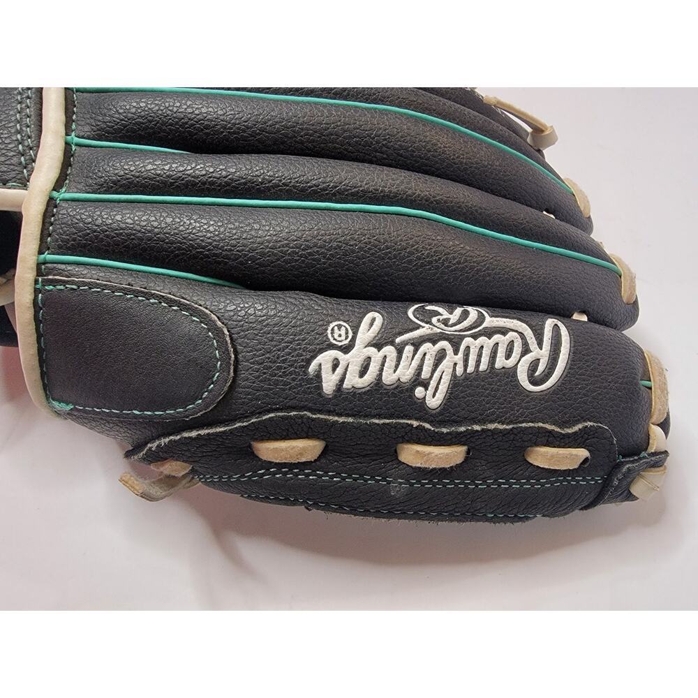 Rawlings The Gold Glove Co. WFP115MT Leather Palm Black w/Teal Trim 11 1/2 INCH - Picture 10 of 12